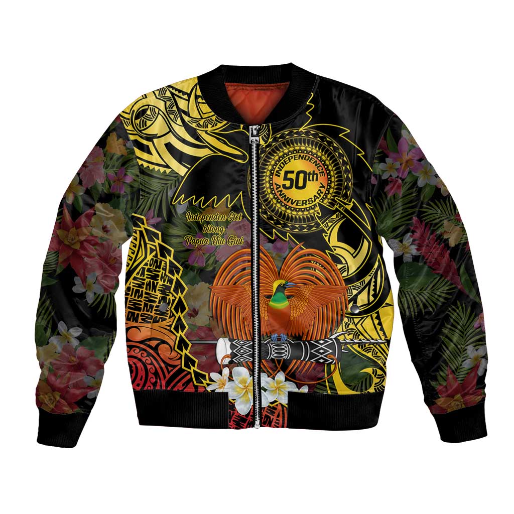 Papua New Guinea 50th Independence Anniversary Bomber Jacket Independen Stet bilong Papua Niu Gini LT14