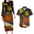 Papua New Guinea 49th Independence Anniversary Couples Matching Long Sleeve Bodycon Dress and Hawaiian Shirt Independen Stet bilong Papua Niu Gini