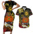 Papua New Guinea 49th Independence Anniversary Couples Matching Short Sleeve Bodycon Dress and Hawaiian Shirt Independen Stet bilong Papua Niu Gini