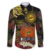 Papua New Guinea 50th Independence Anniversary Family Matching Off Shoulder Maxi Dress and Hawaiian Shirt Independen Stet bilong Papua Niu Gini LT14