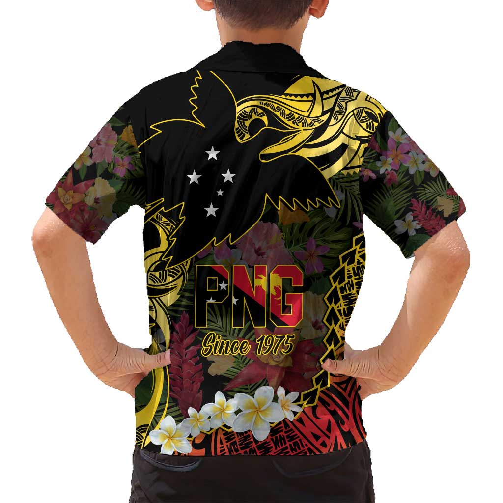 Papua New Guinea 50th Independence Anniversary Family Matching Off Shoulder Short Dress and Hawaiian Shirt Independen Stet bilong Papua Niu Gini LT14