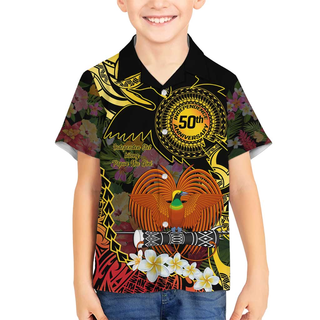 Papua New Guinea 50th Independence Anniversary Family Matching Puletasi and Hawaiian Shirt Independen Stet bilong Papua Niu Gini LT14