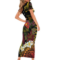 Papua New Guinea 50th Independence Anniversary Family Matching Short Sleeve Bodycon Dress and Hawaiian Shirt Independen Stet bilong Papua Niu Gini LT14