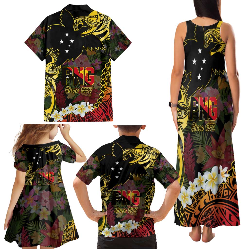 Papua New Guinea 50th Independence Anniversary Family Matching Tank Maxi Dress and Hawaiian Shirt Independen Stet bilong Papua Niu Gini LT14
