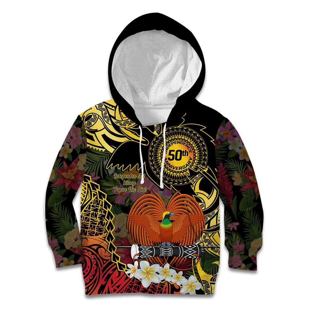Papua New Guinea 50th Independence Anniversary Kid Hoodie Independen Stet bilong Papua Niu Gini LT14