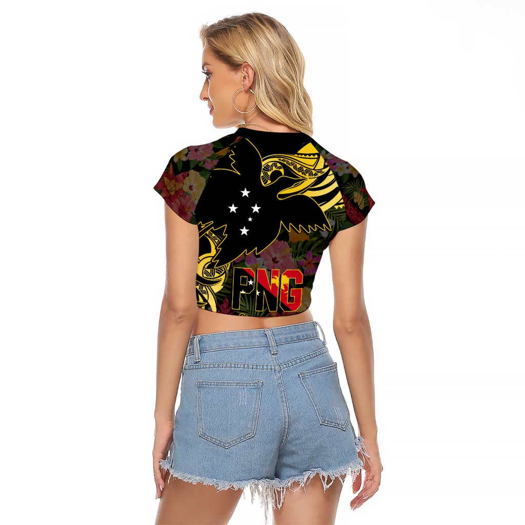 Papua New Guinea 50th Independence Anniversary Raglan Cropped T Shirt Independen Stet bilong Papua Niu Gini LT14