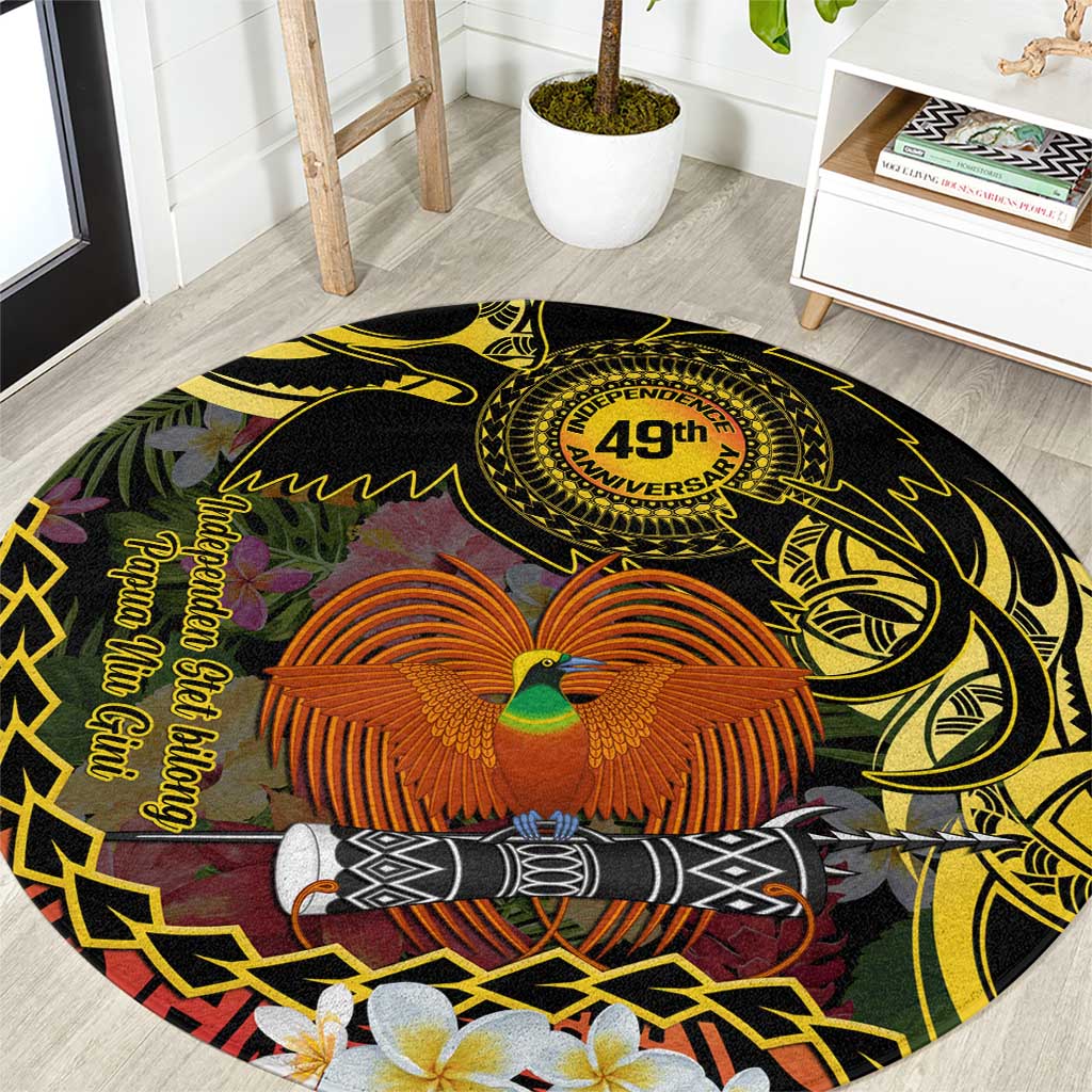 Papua New Guinea 49th Independence Anniversary Round Carpet Independen Stet bilong Papua Niu Gini