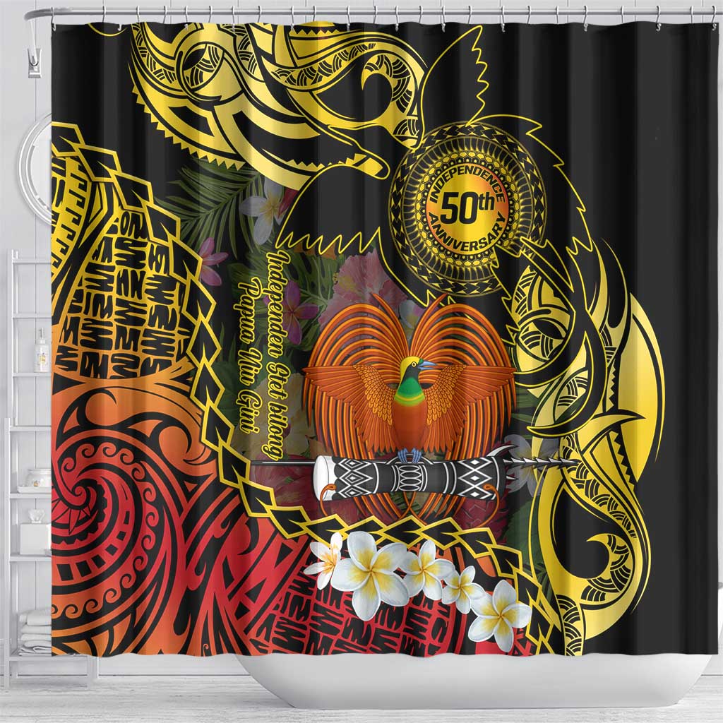 Papua New Guinea 50th Independence Anniversary Shower Curtain Independen Stet bilong Papua Niu Gini LT14