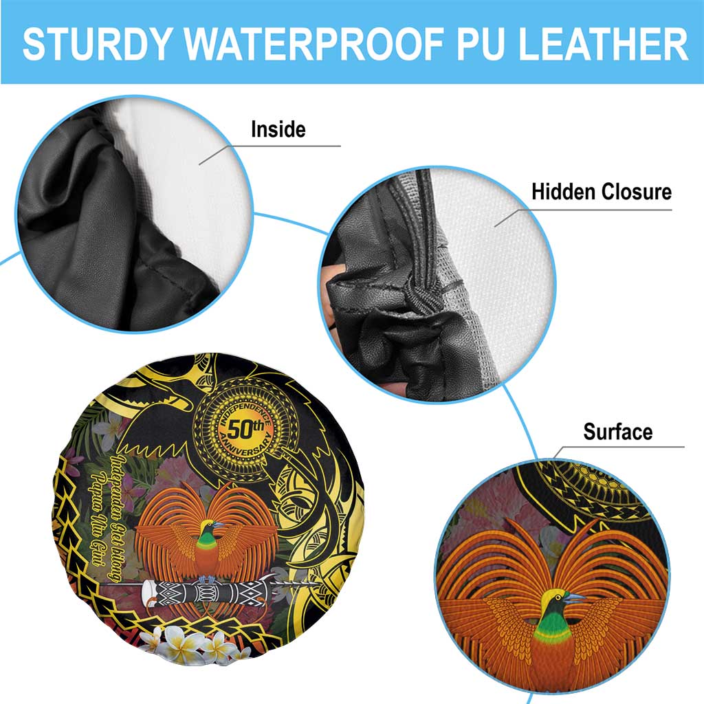 Papua New Guinea 50th Independence Anniversary Spare Tire Cover Independen Stet bilong Papua Niu Gini LT14