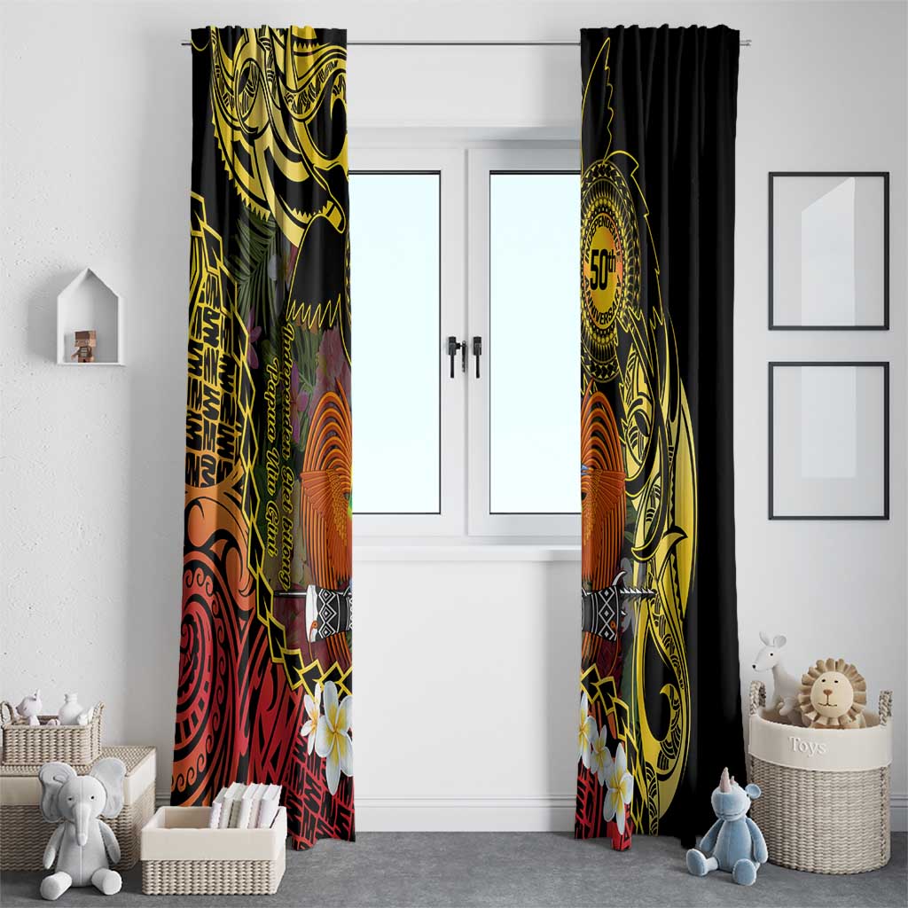 Papua New Guinea 50th Independence Anniversary Window Curtain Independen Stet bilong Papua Niu Gini LT14 - Polynesian Pride