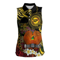 Papua New Guinea 50th Independence Anniversary Women Sleeveless Polo Shirt Independen Stet bilong Papua Niu Gini LT14