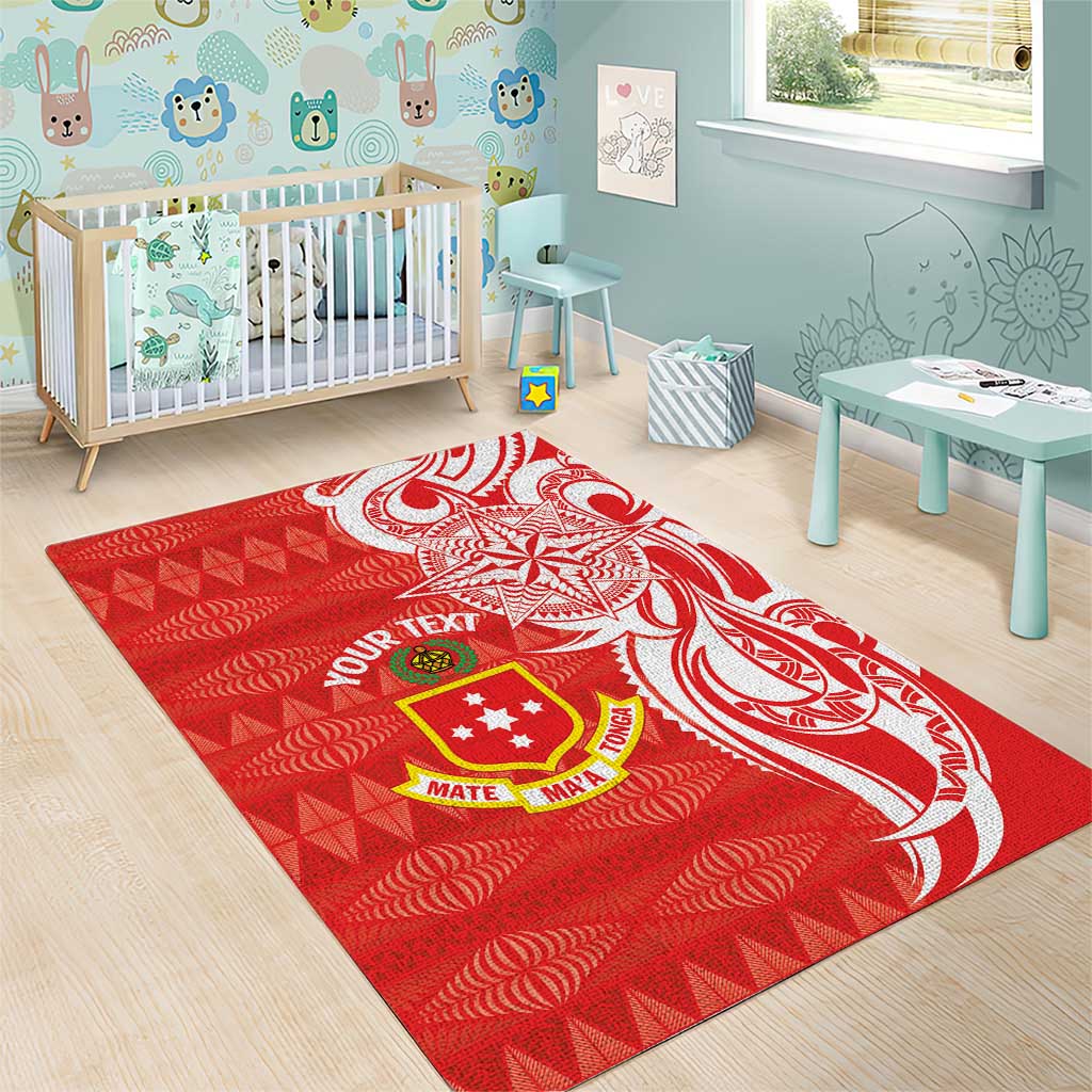 Personalised Kolisi Tonga Area Rug Mate Maa Tonga Ngatu Pattern - Polynesian Pride
