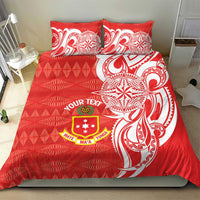 Personalised Kolisi Tonga Bedding Set Mate Maa Tonga Ngatu Pattern - Polynesian Pride