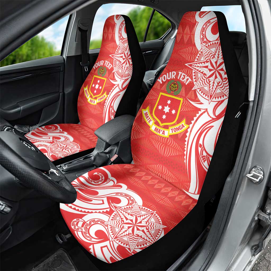 Personalised Kolisi Tonga Car Seat Cover Mate Maa Tonga Ngatu Pattern - Polynesian Pride