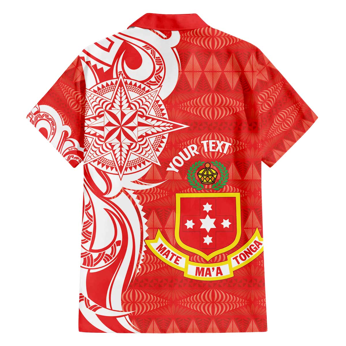 Personalised Kolisi Tonga Family Matching Off The Shoulder Long Sleeve Dress and Hawaiian Shirt Mate Maa Tonga Ngatu Pattern - Polynesian Pride