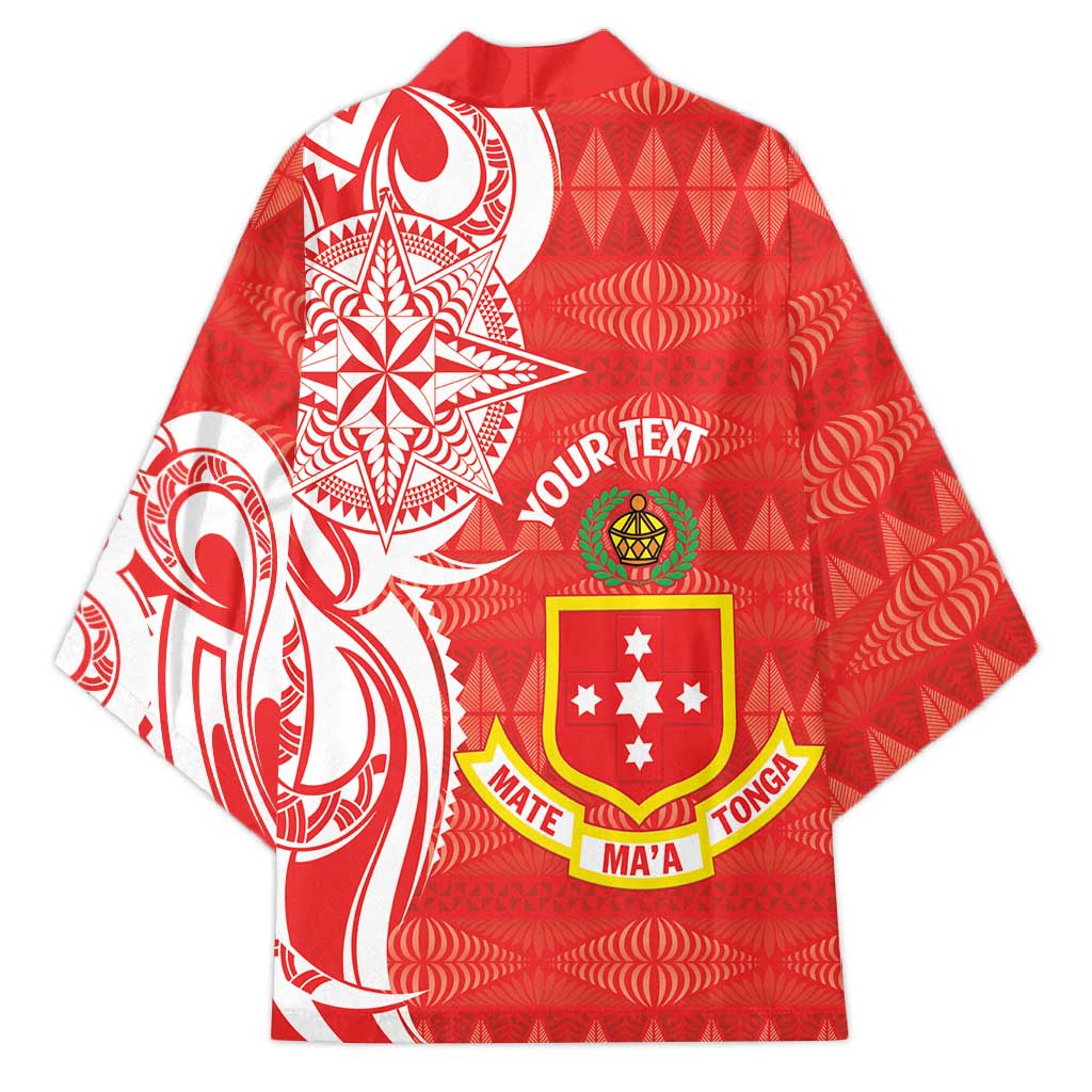 Personalised Kolisi Tonga Kimono Mate Maa Tonga Ngatu Pattern - Polynesian Pride