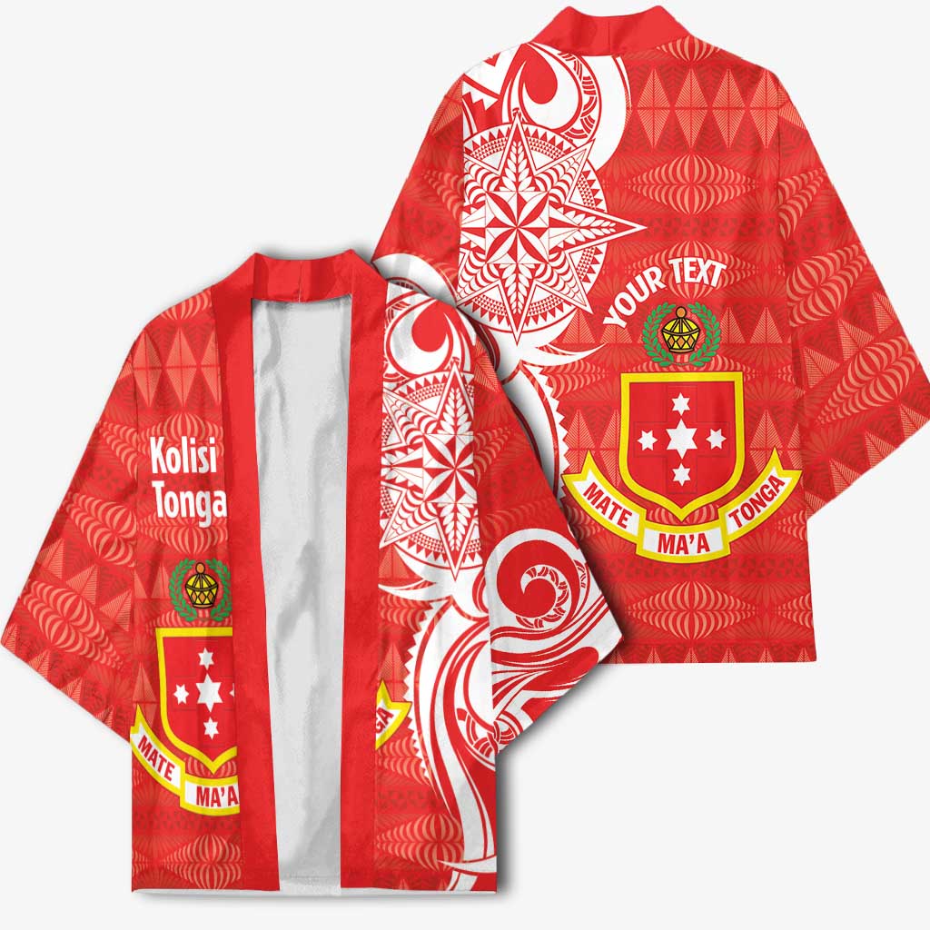 Personalised Kolisi Tonga Kimono Mate Maa Tonga Ngatu Pattern - Polynesian Pride