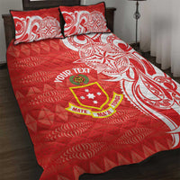 Personalised Kolisi Tonga Quilt Bed Set Mate Maa Tonga Ngatu Pattern - Polynesian Pride