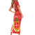 Personalised Kolisi Tonga Short Sleeve Bodycon Dress Mate Maa Tonga Ngatu Pattern - Polynesian Pride
