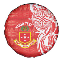Personalised Kolisi Tonga Spare Tire Cover Mate Maa Tonga Ngatu Pattern - Polynesian Pride