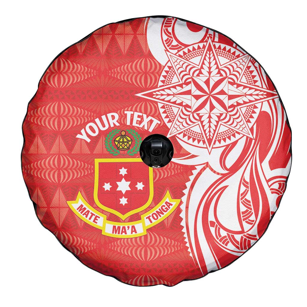 Personalised Kolisi Tonga Spare Tire Cover Mate Maa Tonga Ngatu Pattern - Polynesian Pride