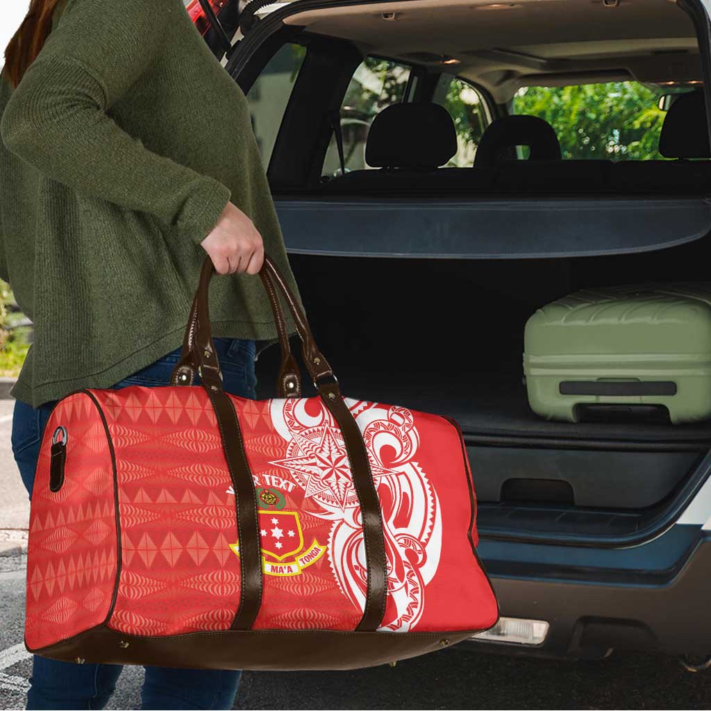 Personalised Kolisi Tonga Travel Bag Mate Maa Tonga Ngatu Pattern - Polynesian Pride