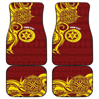 Personalised Tonga High School Car Mats THS Tongan Ngatu Pattern - Polynesian Pride
