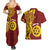 Personalised Tonga High School Couples Matching Summer Maxi Dress and Hawaiian Shirt THS Tongan Ngatu Pattern - Polynesian Pride