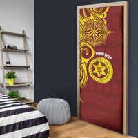 Personalised Tonga High School Door Cover THS Tongan Ngatu Pattern - Polynesian Pride