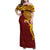 Personalised Tonga High School Family Matching Off Shoulder Maxi Dress and Hawaiian Shirt THS Tongan Ngatu Pattern - Polynesian Pride