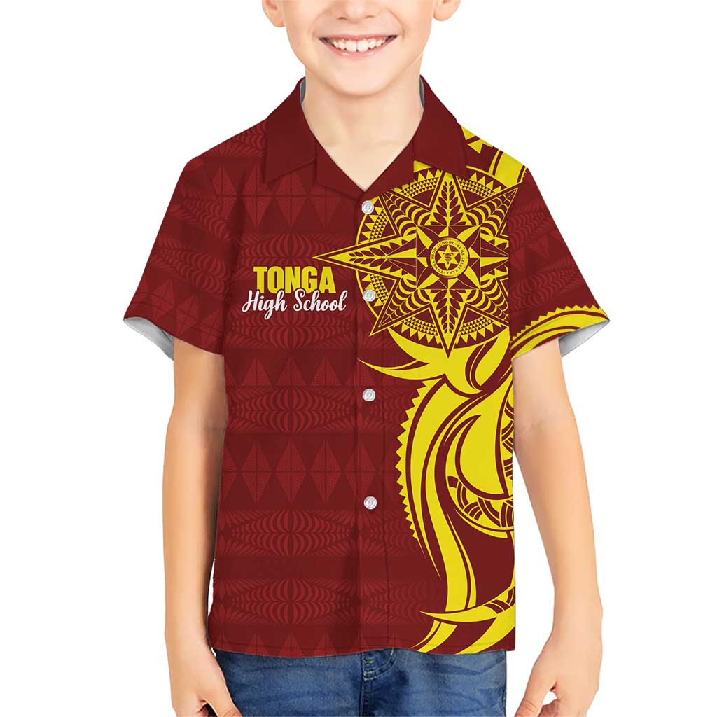 Personalised Tonga High School Hawaiian Shirt THS Tongan Ngatu Pattern - Polynesian Pride