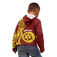 Personalised Tonga High School Kid Hoodie THS Tongan Ngatu Pattern - Polynesian Pride