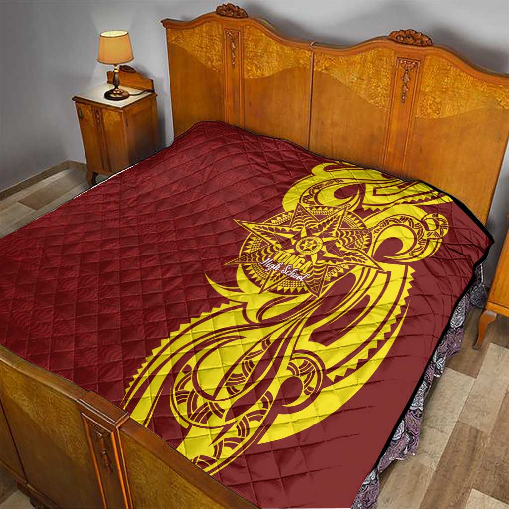 Personalised Tonga High School Quilt THS Tongan Ngatu Pattern - Polynesian Pride