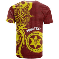 Personalised Tonga High School T Shirt THS Tongan Ngatu Pattern - Polynesian Pride