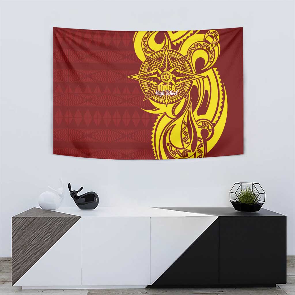 Personalised Tonga High School Tapestry THS Tongan Ngatu Pattern - Polynesian Pride