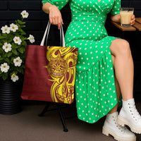 Personalised Tonga High School Tote Bag THS Tongan Ngatu Pattern - Polynesian Pride