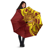 Personalised Tonga High School Umbrella THS Tongan Ngatu Pattern - Polynesian Pride