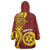 Personalised Tonga High School Wearable Blanket Hoodie THS Tongan Ngatu Pattern - Polynesian Pride