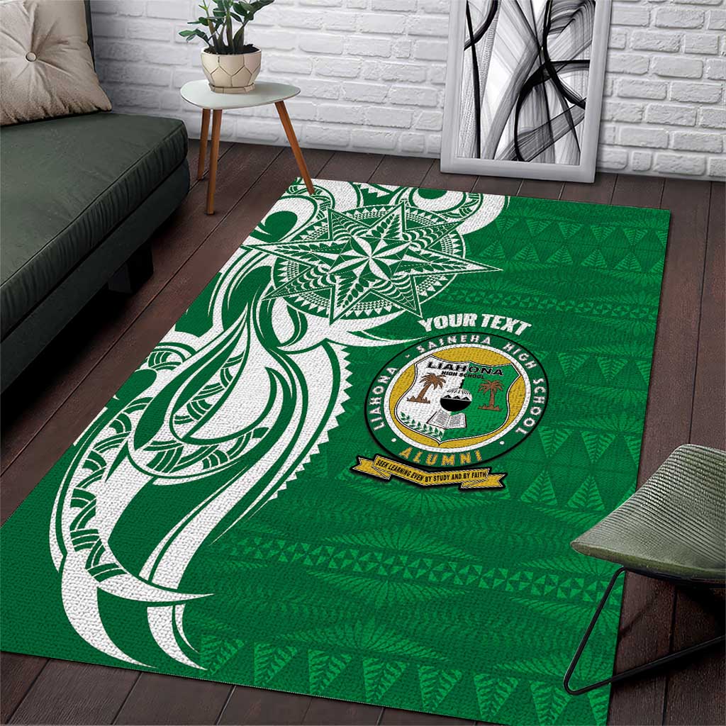 Personalised Liahona - Saineha High School Area Rug Tongan Ngatu Pattern - Polynesian Pride