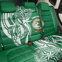 Personalised Liahona - Saineha High School Back Car Seat Cover Tongan Ngatu Pattern - Polynesian Pride
