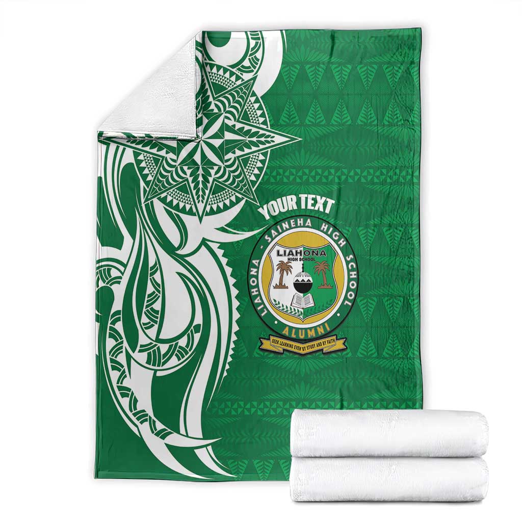 Personalised Liahona - Saineha High School Blanket Tongan Ngatu Pattern - Polynesian Pride