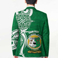 Personalised Liahona - Saineha High School Blazer Tongan Ngatu Pattern - Polynesian Pride