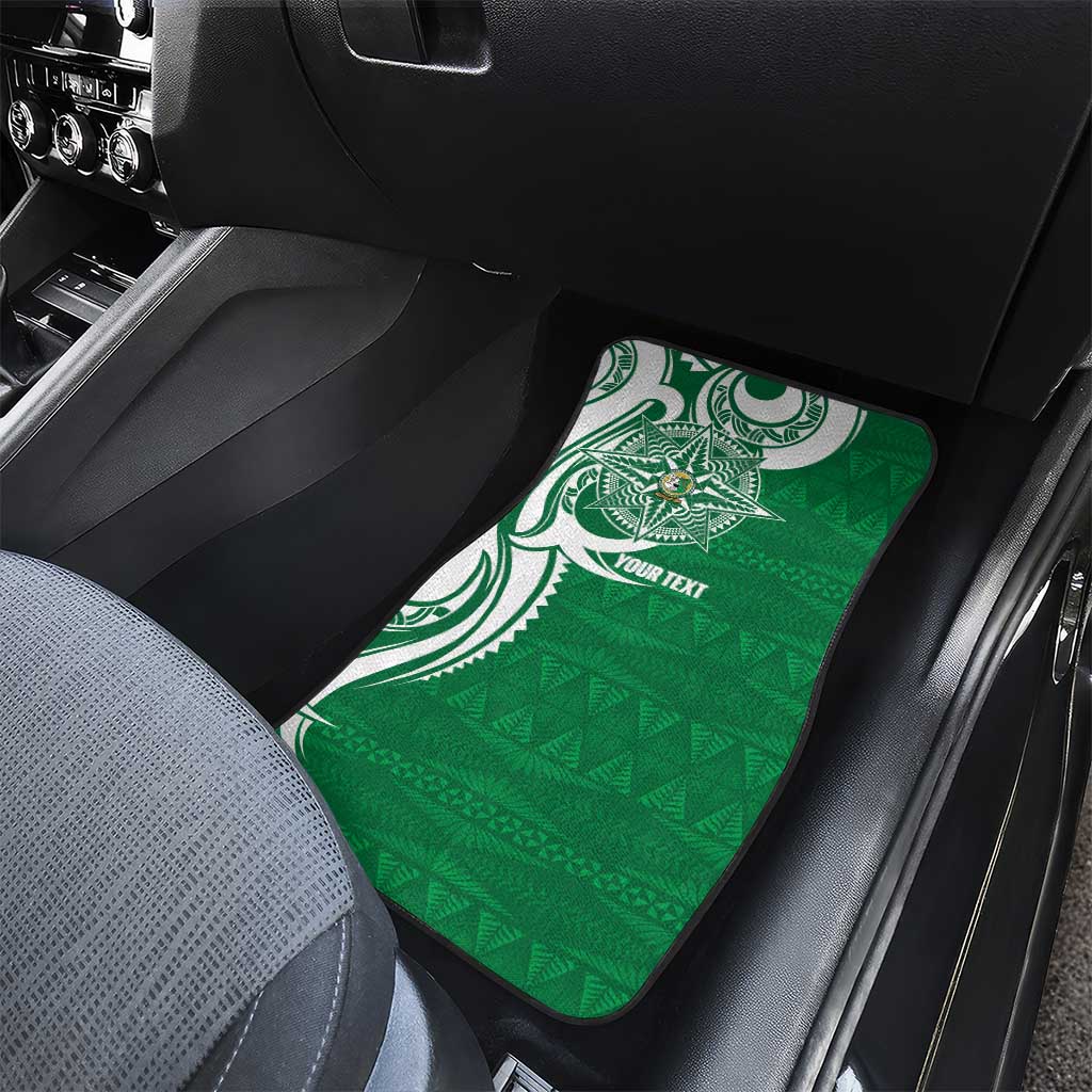 Personalised Liahona - Saineha High School Car Mats Tongan Ngatu Pattern - Polynesian Pride
