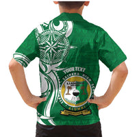 Personalised Liahona - Saineha High School Family Matching Mermaid Dress and Hawaiian Shirt Tongan Ngatu Pattern - Polynesian Pride