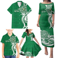 Personalised Liahona - Saineha High School Family Matching Puletasi and Hawaiian Shirt Tongan Ngatu Pattern - Polynesian Pride