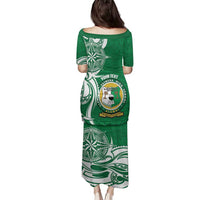 Personalised Liahona - Saineha High School Family Matching Puletasi and Hawaiian Shirt Tongan Ngatu Pattern - Polynesian Pride