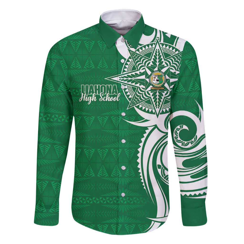 Personalised Liahona - Saineha High School Family Matching Summer Maxi Dress and Hawaiian Shirt Tongan Ngatu Pattern - Polynesian Pride