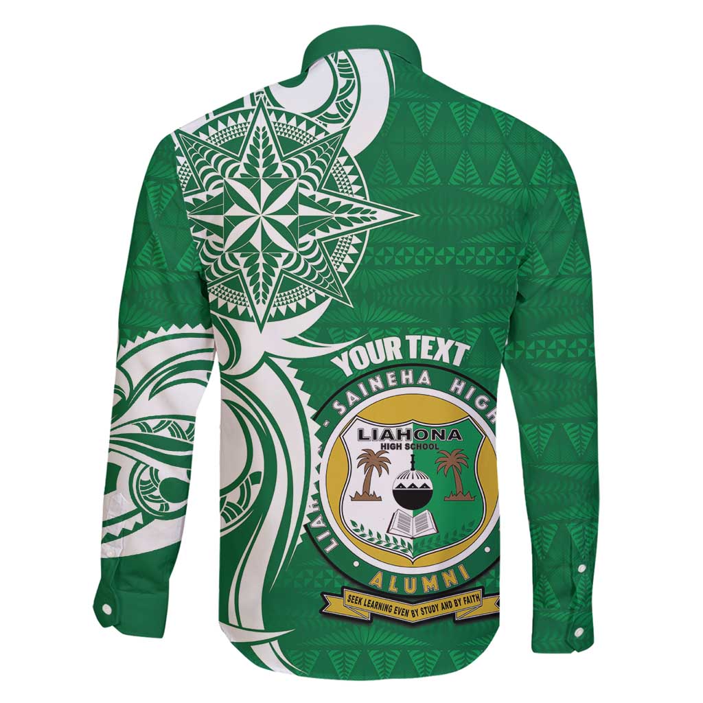 Personalised Liahona - Saineha High School Family Matching Summer Maxi Dress and Hawaiian Shirt Tongan Ngatu Pattern - Polynesian Pride