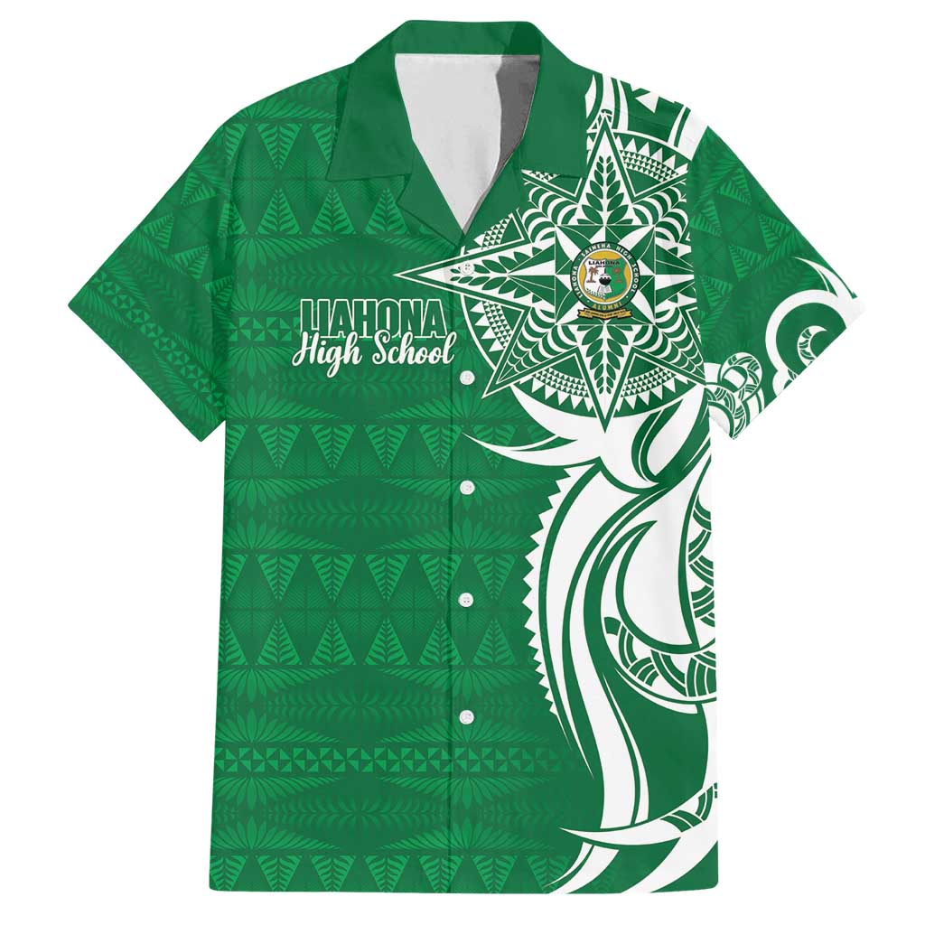 Personalised Liahona - Saineha High School Family Matching Tank Maxi Dress and Hawaiian Shirt Tongan Ngatu Pattern - Polynesian Pride