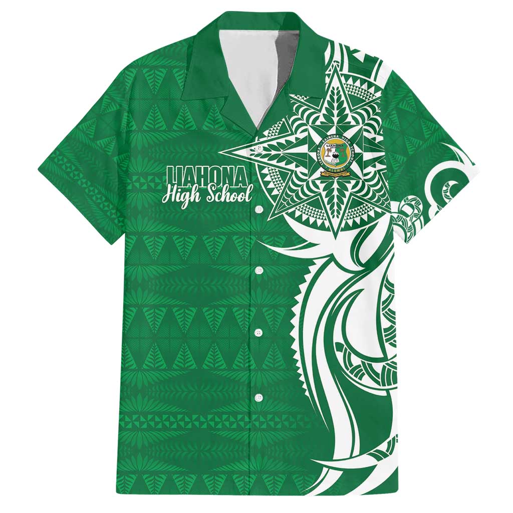 Personalised Liahona - Saineha High School Hawaiian Shirt Tongan Ngatu Pattern - Polynesian Pride